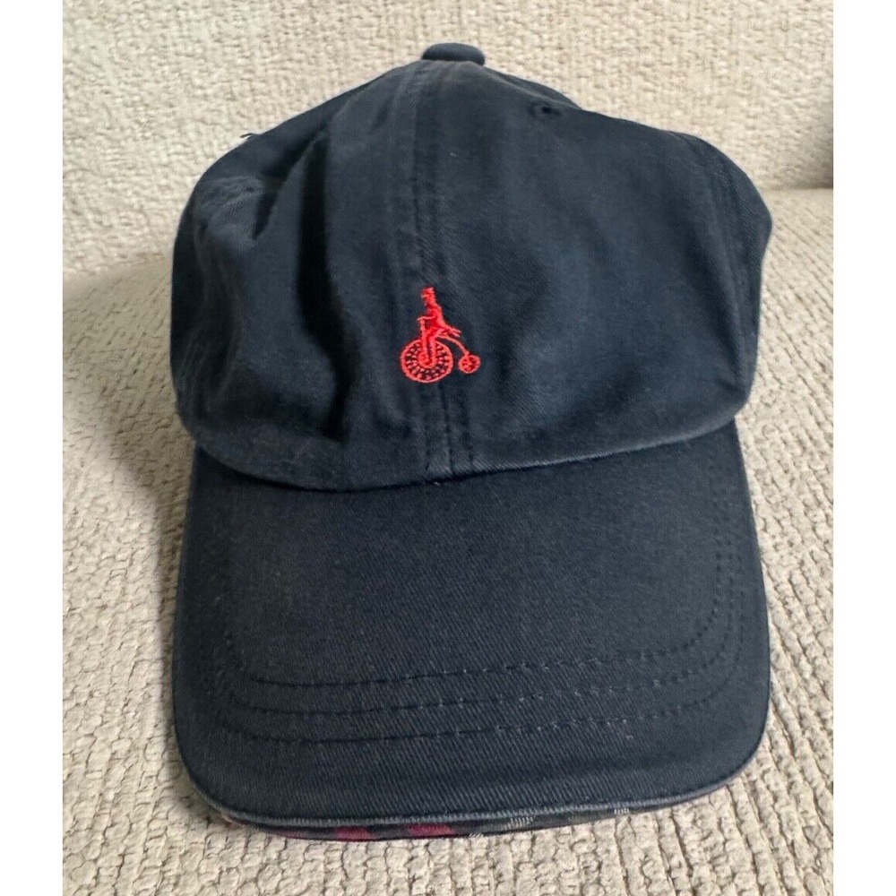 beanpole hat Cotton Strapback with metal Buckle and Plaid Brim Accent